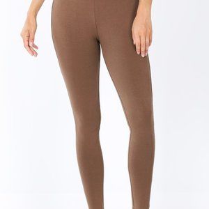Zenana Mocha Full Length Cotton Leggings